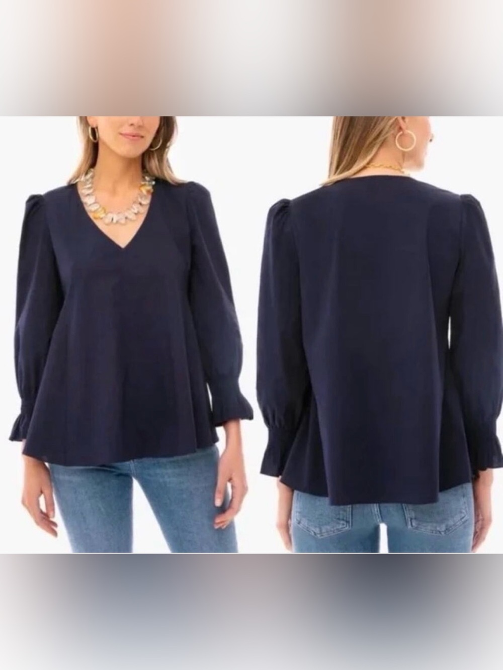 Tuckernuck NWT Pomander Place Easton Blouse Pink Cotton Poplin Sleeve Blouse XS
